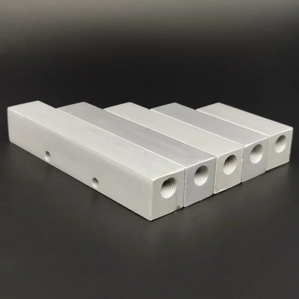 Aluminum Pneumatic Manifold Block 1/8-1/2 BSP 4 Aluminum Pneumatic Manifold Block 1/8-1/2 BSP - Image 4