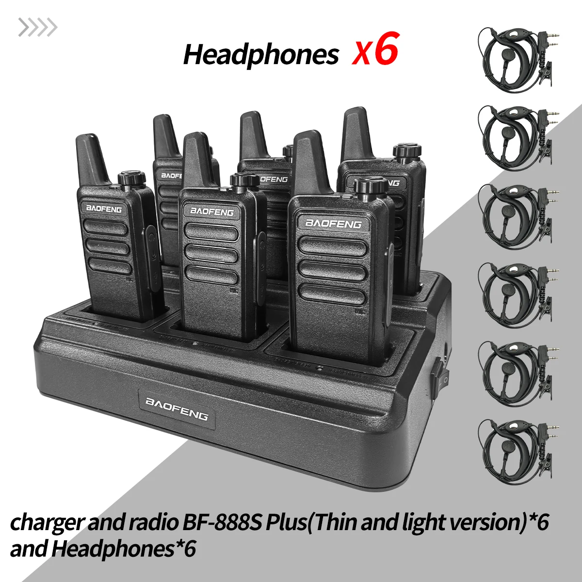 Six-Pack Baofeng BF-888S Plus UHF Walkie-Talkies 8 Six-Pack Baofeng BF-888S Plus UHF Walkie-Talkies - Image 8