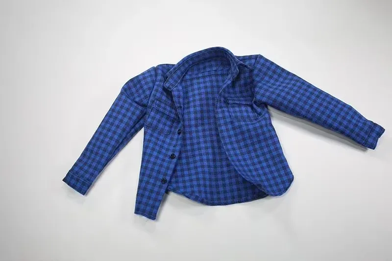 1/6 Scale Male Flannel Plaid Casual Shirt 17 1/6 Scale Male Flannel Plaid Casual Shirt - Image 17