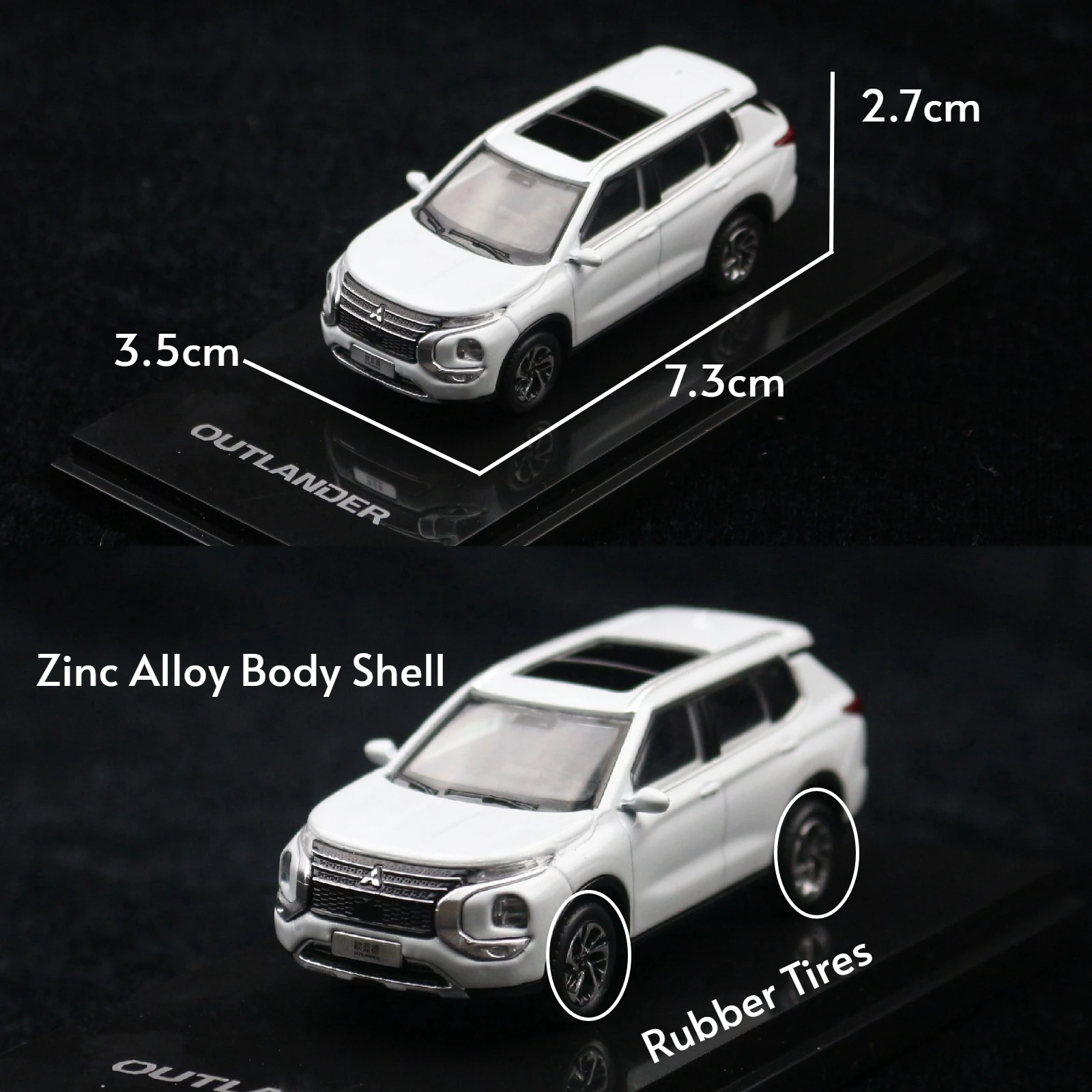 1:64 Mitsubishi Outlander SUV Diecast Model 4 1:64 Mitsubishi Outlander SUV Diecast Model - Image 4