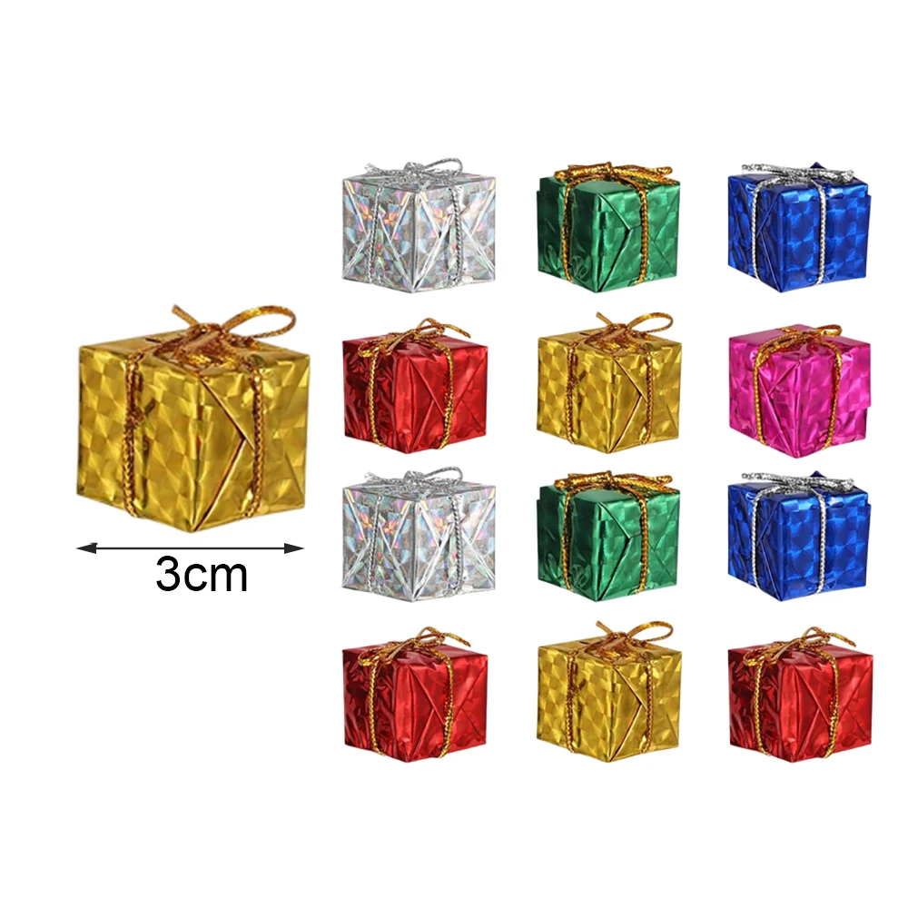 Mini Christmas Foam Gift Boxes Set in Metallic Colors 9 Mini Christmas Foam Gift Boxes Set in Metallic Colors - Image 9