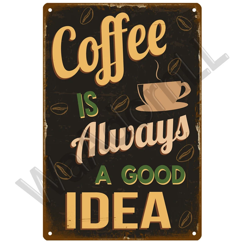 Coffee Themed Tin Sign Collection 20x30 cm 22 Coffee Themed Tin Sign Collection 20x30 cm - Image 22