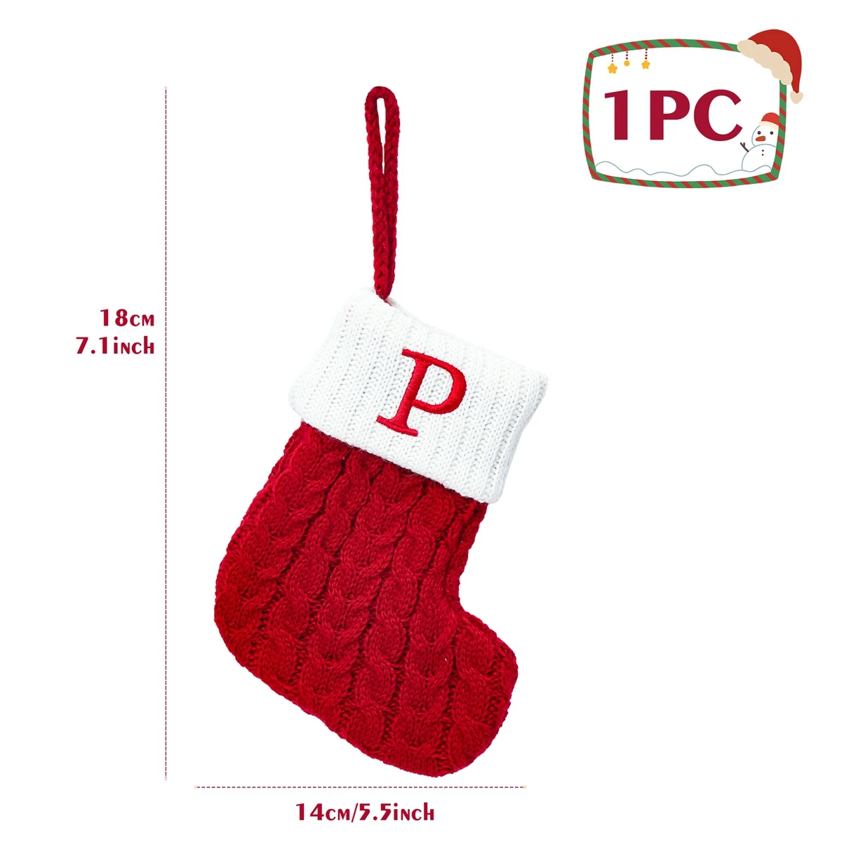 Festive Christmas Stocking with Letter Decor 22 Festive Christmas Stocking with Letter Decor - Image 22