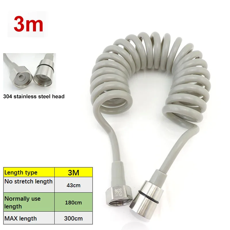 Flexible Shower Hose 1.5m-5m Stainless Steel 9 Flexible Shower Hose 1.5m-5m Stainless Steel - Image 9