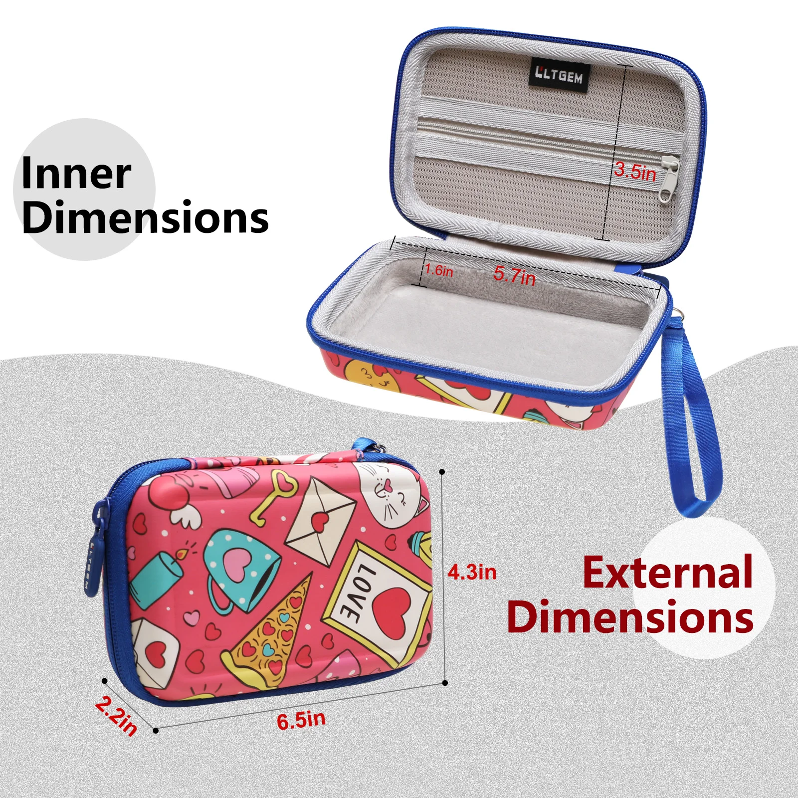 Blue Storage Case for Kodak Mini Shot 2 5 Blue Storage Case for Kodak Mini Shot 2 - Image 5