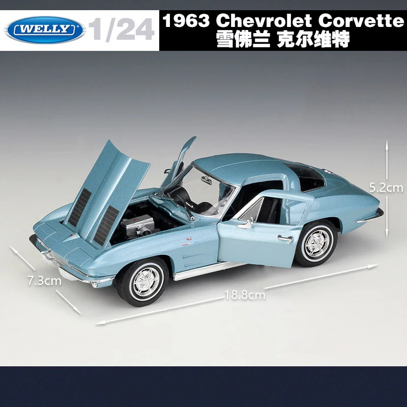 1963 Chevrolet Corvette Diecast Model 1:24 Scale 4 1963 Chevrolet Corvette Diecast Model 1:24 Scale - Image 4