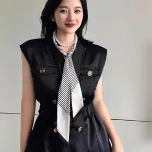 Elegant Black and White Women's Scarf Belt 14 Sd0b7fd13a74546449e350c98214a134eR