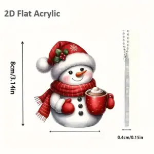 Christmas Snowman Acrylic Ornament with Lanyard 14 Sd1335baf08f949a1a73722c2fbd9ea2d6