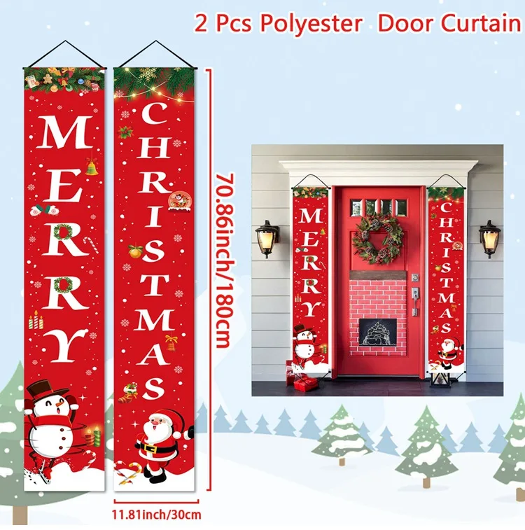 Festive Christmas Door Banner Set for 2024 24 Festive Christmas Door Banner Set for 2024 - Image 24