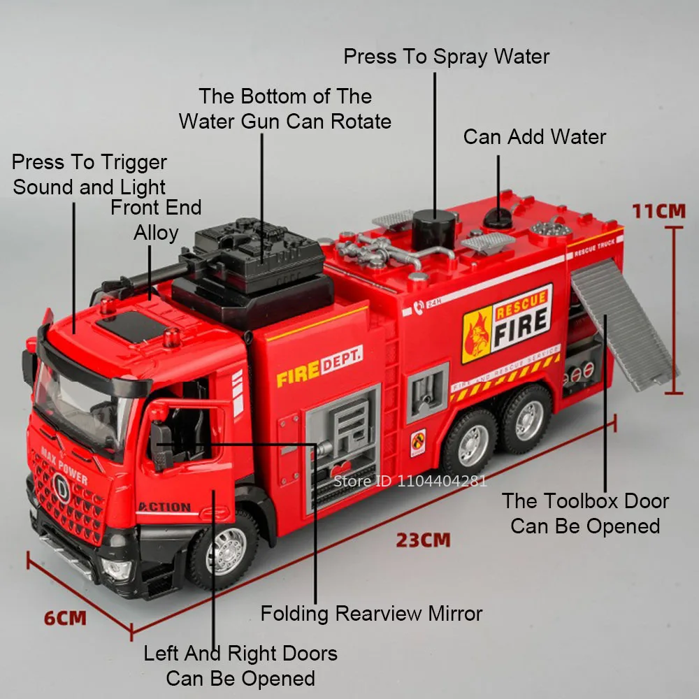 Detailed 1:32 Scale Fire Truck Toy Set 4 Detailed 1:32 Scale Fire Truck Toy Set - Image 4