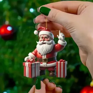 Santa Claus Christmas Ornament 8cm Acrylic 25 Sd1c233260bcf4c3a811eb1fbb405f35dw