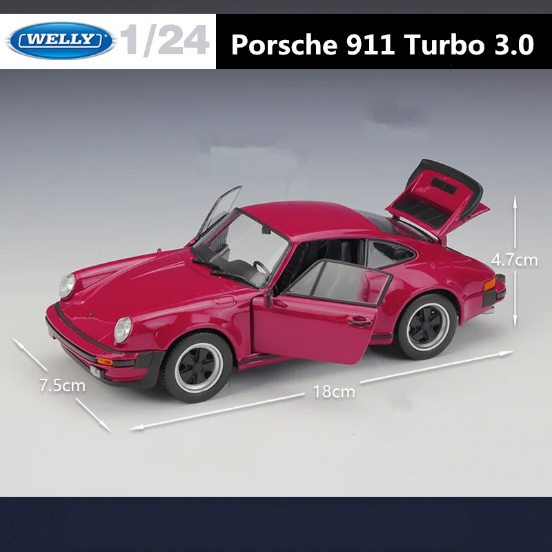 Vibrant 1:24 Porsche 911 Turbo 3.0 Diecast Model 4 Vibrant 1:24 Porsche 911 Turbo 3.0 Diecast Model - Image 4