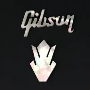 Mother of Pearl Guitar Logo Inlay 40mm x 21mm