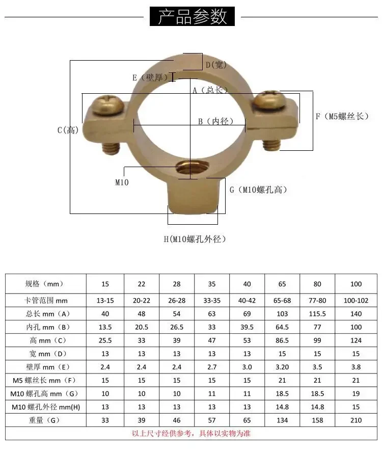 Brass Pipe Clamp Bracket for Plumbing Support 2 Brass Pipe Clamp Bracket for Plumbing Support - Image 2