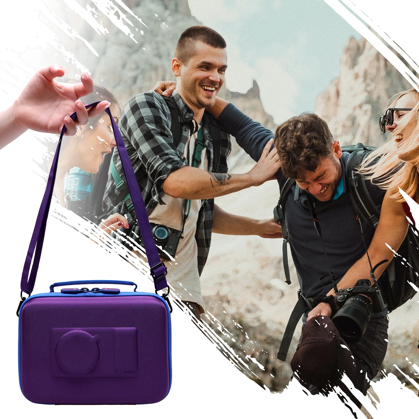 Purple EVA Camera Case for Sony ZV-E10 6 Purple EVA Camera Case for Sony ZV-E10 - Image 6