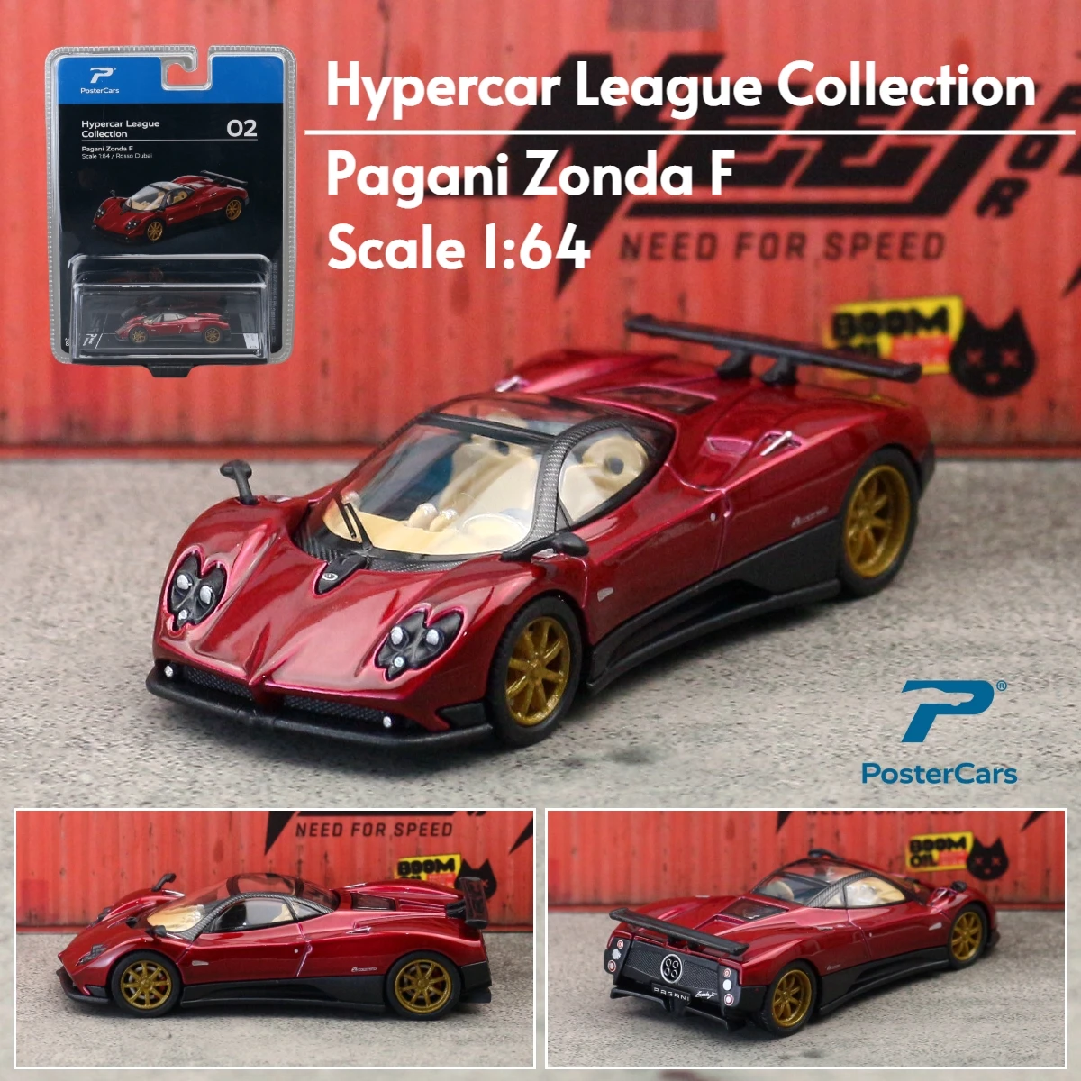 Blue Pagani Zonda F Roadster Model 1:64 Scale 7 Blue Pagani Zonda F Roadster Model 1:64 Scale - Image 7