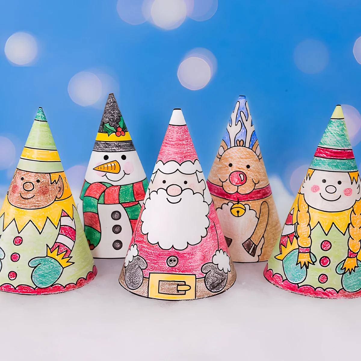 Festive Christmas Snowman Paper Hat in 2 Styles 5 Festive Christmas Snowman Paper Hat in 2 Styles - Image 5