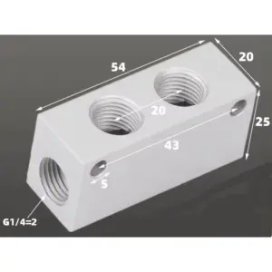 Aluminum Pneumatic Manifold Block 1/8-1/2 BSP 19 Sd3e465267e1a4641bb656c60a1175c94R