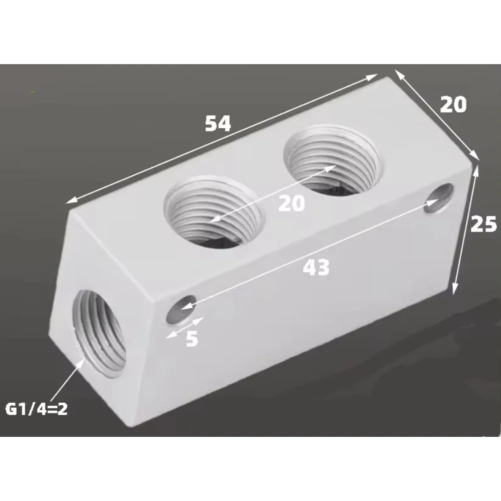 Aluminum Pneumatic Manifold Block 1/8-1/2 BSP 10 Aluminum Pneumatic Manifold Block 1/8-1/2 BSP - Image 10