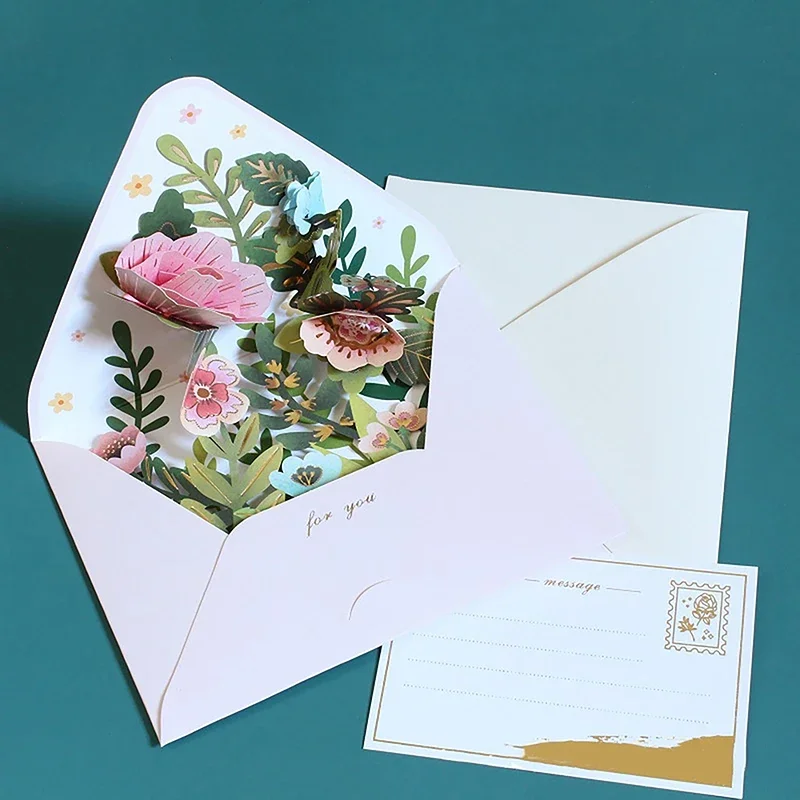 3D Floral Pop-Up Greeting Card 11.5x15cm 9 3D Floral Pop-Up Greeting Card 11.5x15cm - Image 9