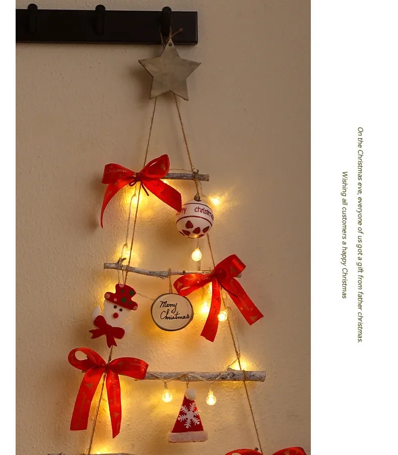 Rustic Wall-Mounted Christmas Tree Decoration 5 Rustic Wall-Mounted Christmas Tree Decoration - Image 5