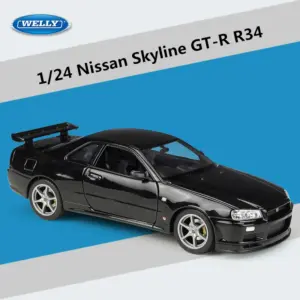 Blue Nissan Skyline GTR R34 Scale Model 1:24 16 Sd49e359b0c5e4a7aae79afea98a87a2eC