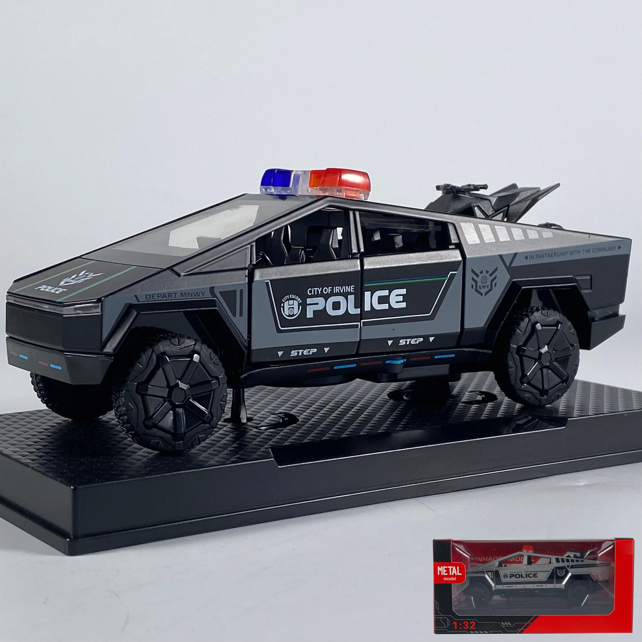 1:32 Scale Diecast Off-Road Police Pickup Truck 8 1:32 Scale Diecast Off-Road Police Pickup Truck - Image 8