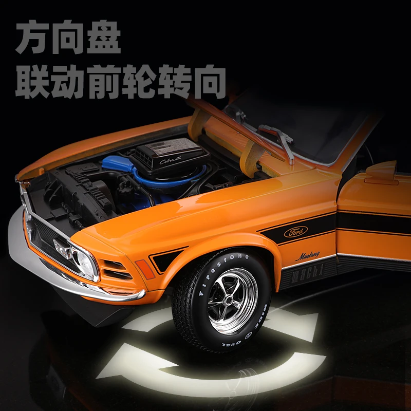 Vibrant Orange 1:18 Ford Mustang Mach 1 Model 5 Vibrant Orange 1:18 Ford Mustang Mach 1 Model - Image 5