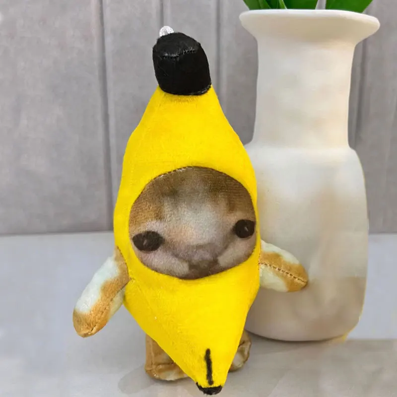 17cm Plush Banana Cat Doll Pendant Keychain 3 17cm Plush Banana Cat Doll Pendant Keychain - Image 3