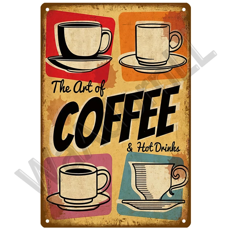 Coffee Themed Tin Sign Collection 20x30 cm 18 Coffee Themed Tin Sign Collection 20x30 cm - Image 18