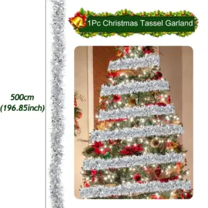 Festive Christmas Glitter Tinsel Tassel Garland 21 Sd8c75904203a410892c321ad184cbb61K