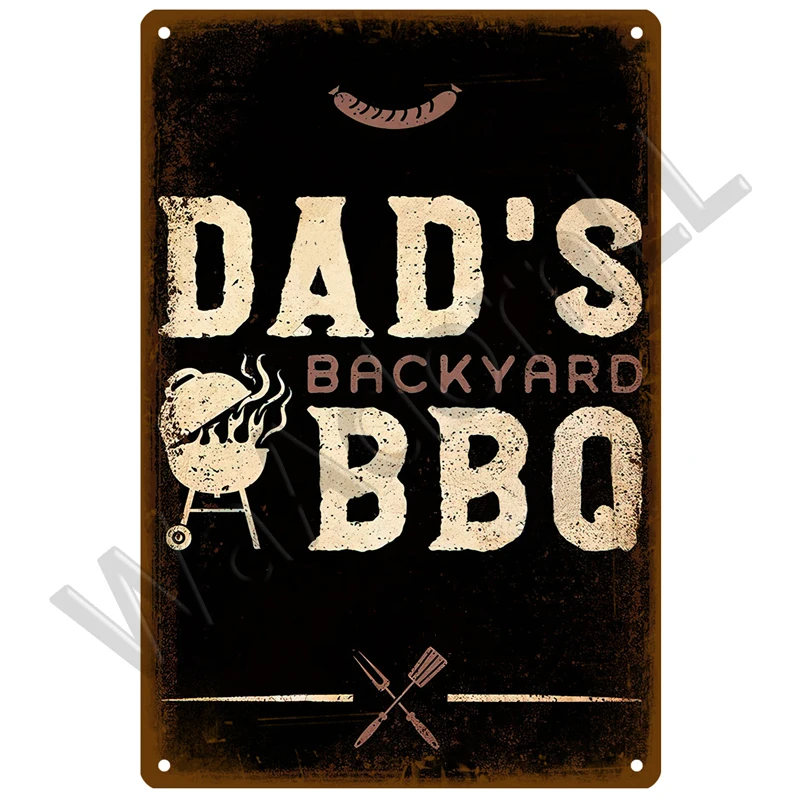 Retro BBQ Party Metal Sign Plaque 20x30 cm 20 Retro BBQ Party Metal Sign Plaque 20x30 cm - Image 20