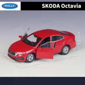 Vibrant Red Welly Skoda Octavia Miniature Model 10 Sd90def484fa34f578f1a644fc4be741cE