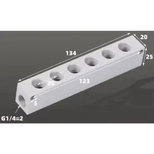 Aluminum Pneumatic Manifold Block 1/8-1/2 BSP 15 Sd9a5c6b2ea9144918818515721991376T
