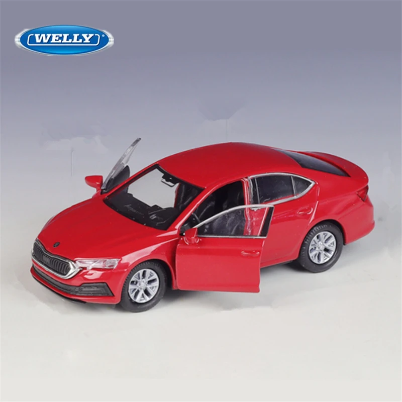 Vibrant Red Welly Skoda Octavia Miniature Model 6 Vibrant Red Welly Skoda Octavia Miniature Model - Image 6