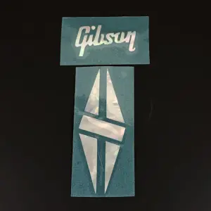 Mother of Pearl Guitar Decal with Geometric Design