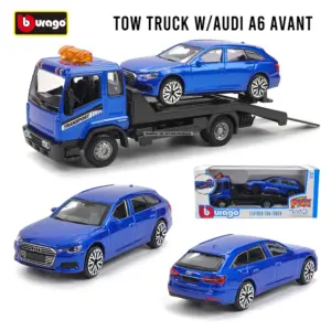 Blue Audi A6 F-TYPE Tow Truck Model 1:43 Scale