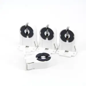 White T8 Lamp Base Holder Set for G13 Bulbs 12 Sdb408819f15d4175927bbb220be79990g