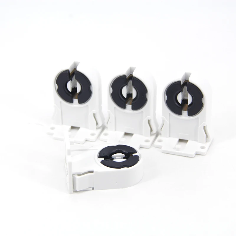 White T8 Lamp Base Holder Set for G13 Bulbs 6 White T8 Lamp Base Holder Set for G13 Bulbs - Image 6