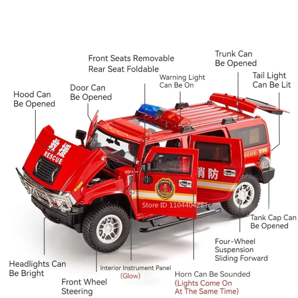 Realistic 1:18 Police SUV Diecast Model 2 Realistic 1:18 Police SUV Diecast Model - Image 2