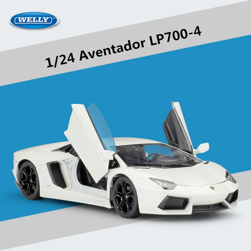 White Lamborghini Aventador Model 1:24 Scale 7 White Lamborghini Aventador Model 1:24 Scale - Image 7