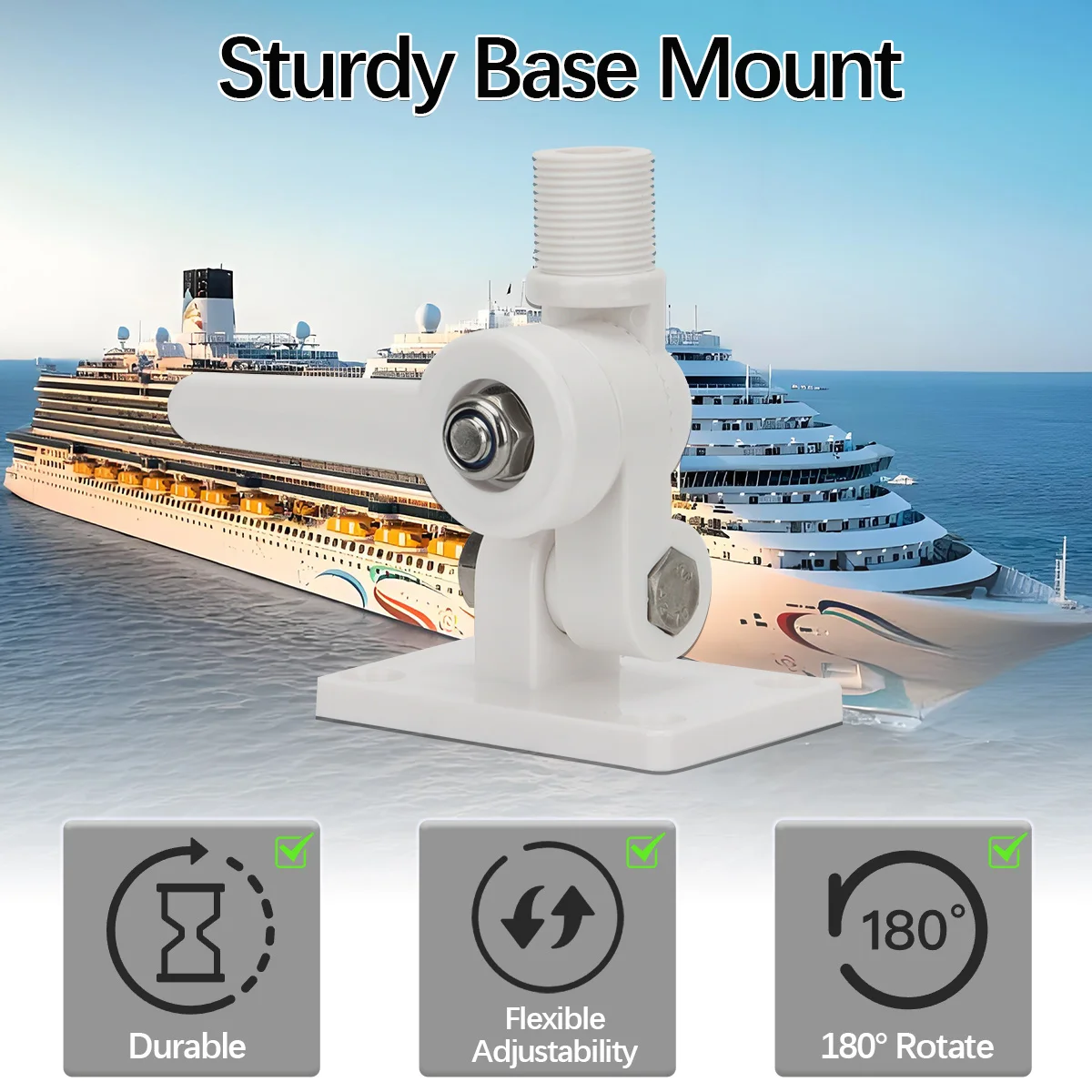 ABBREE 43 Inch Marine VHF Antenna 3.5 dB 5 ABBREE 43 Inch Marine VHF Antenna 3.5 dB - Image 5