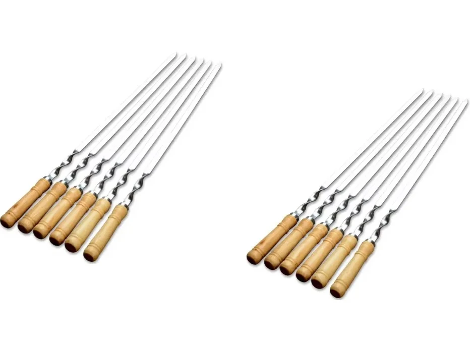55cm Stainless Steel BBQ Skewer Set for Grilling 9 55cm Stainless Steel BBQ Skewer Set for Grilling - Image 9