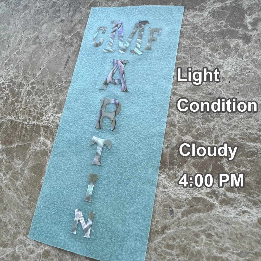 Abalone Guitar Peghead Decal with Holographic Finish 4 Abalone Guitar Peghead Decal with Holographic Finish - Image 4