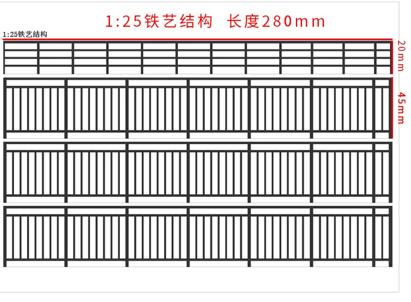 Transparent Miniature Fence for Dioramas 10 Transparent Miniature Fence for Dioramas - Image 10