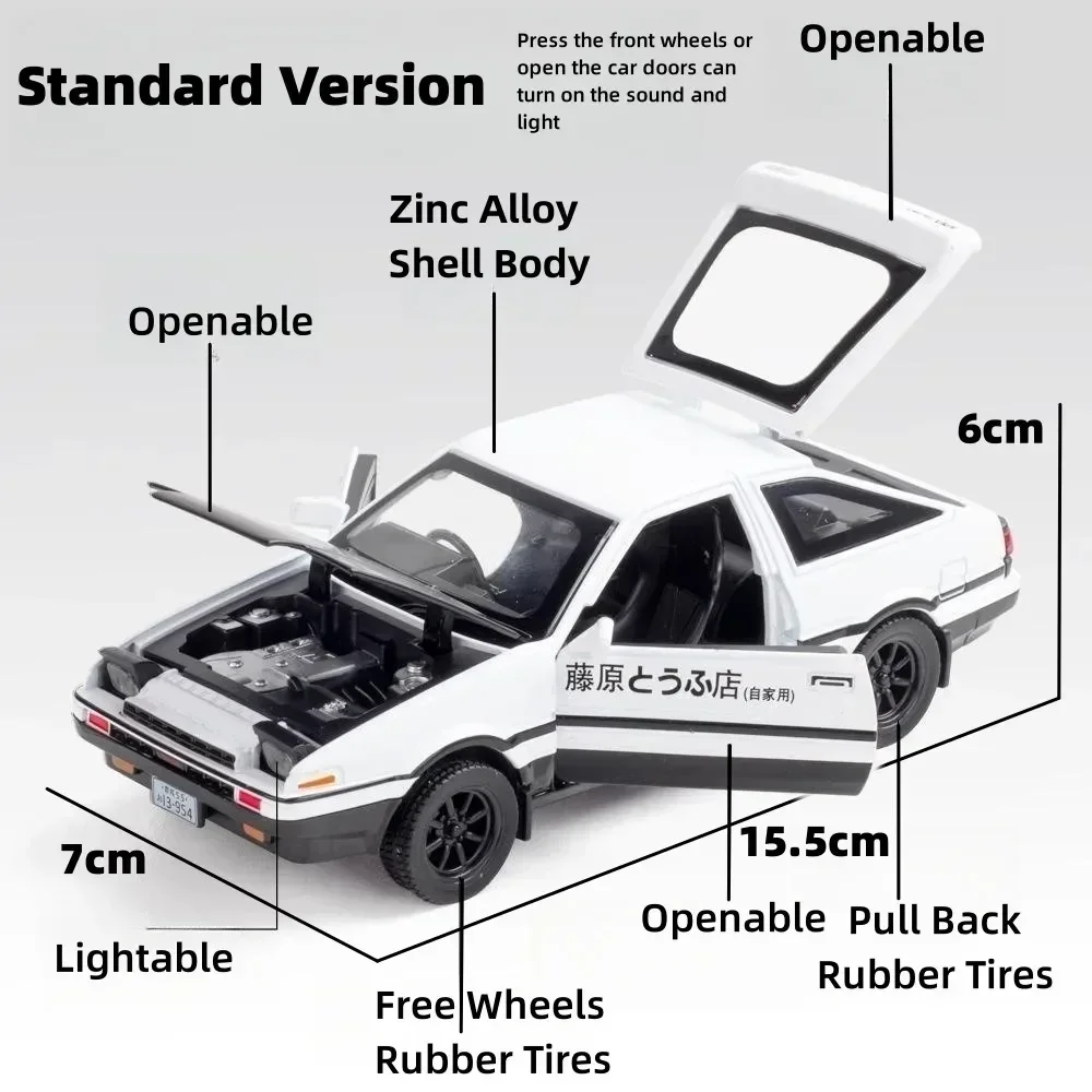 AE86 Sports Car Diecast Model 1:32 Scale 3 AE86 Sports Car Diecast Model 1:32 Scale - Image 3