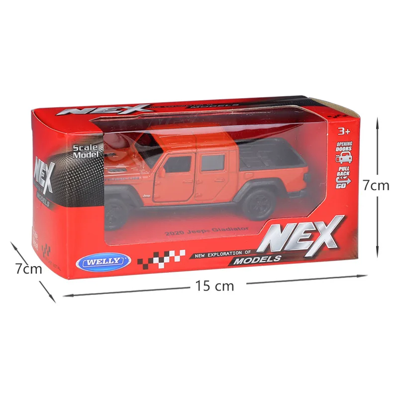 Vivid Orange Jeep Gladiator Model 1:36 Scale 5 Vivid Orange Jeep Gladiator Model 1:36 Scale - Image 5