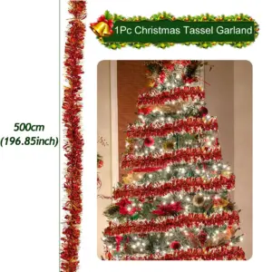 Festive Christmas Glitter Tinsel Tassel Garland 19 Sdfd427438d664db58d9f234fe817dda3v