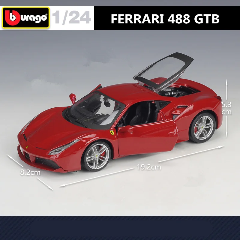 1:24 Ferrari 488 GTB Diecast Model 5 1:24 Ferrari 488 GTB Diecast Model - Image 5