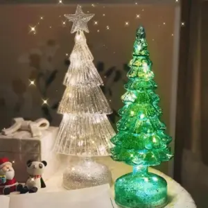 Lighted Glass Christmas Tree Decor Set 14 Se05e159d24574e3fa1d4c6b5c4324a5ah